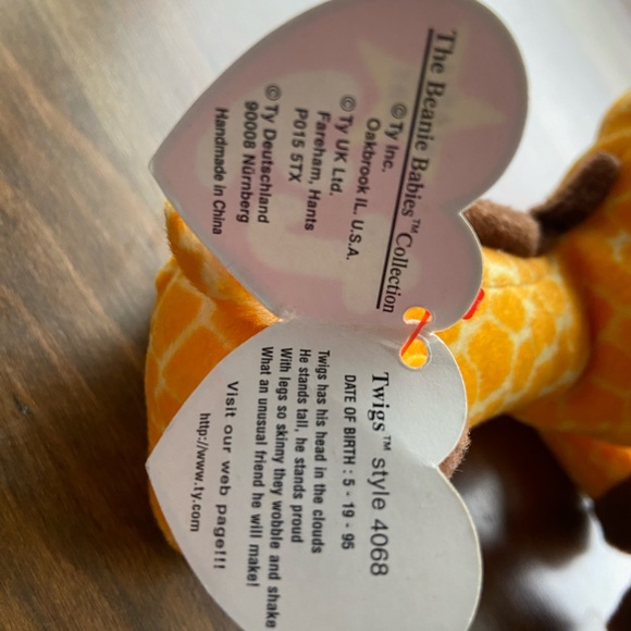 Ty Beanie Baby TWIGS Giraffe w/Tag Errors*RETIRED* - Picture 4 of 8